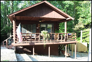 Log Cabin 12 with Hot Tub at French Lick Cabins at Patoka Lake